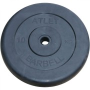 Диск обрезиненный Atlet 10 кг. 26 мм